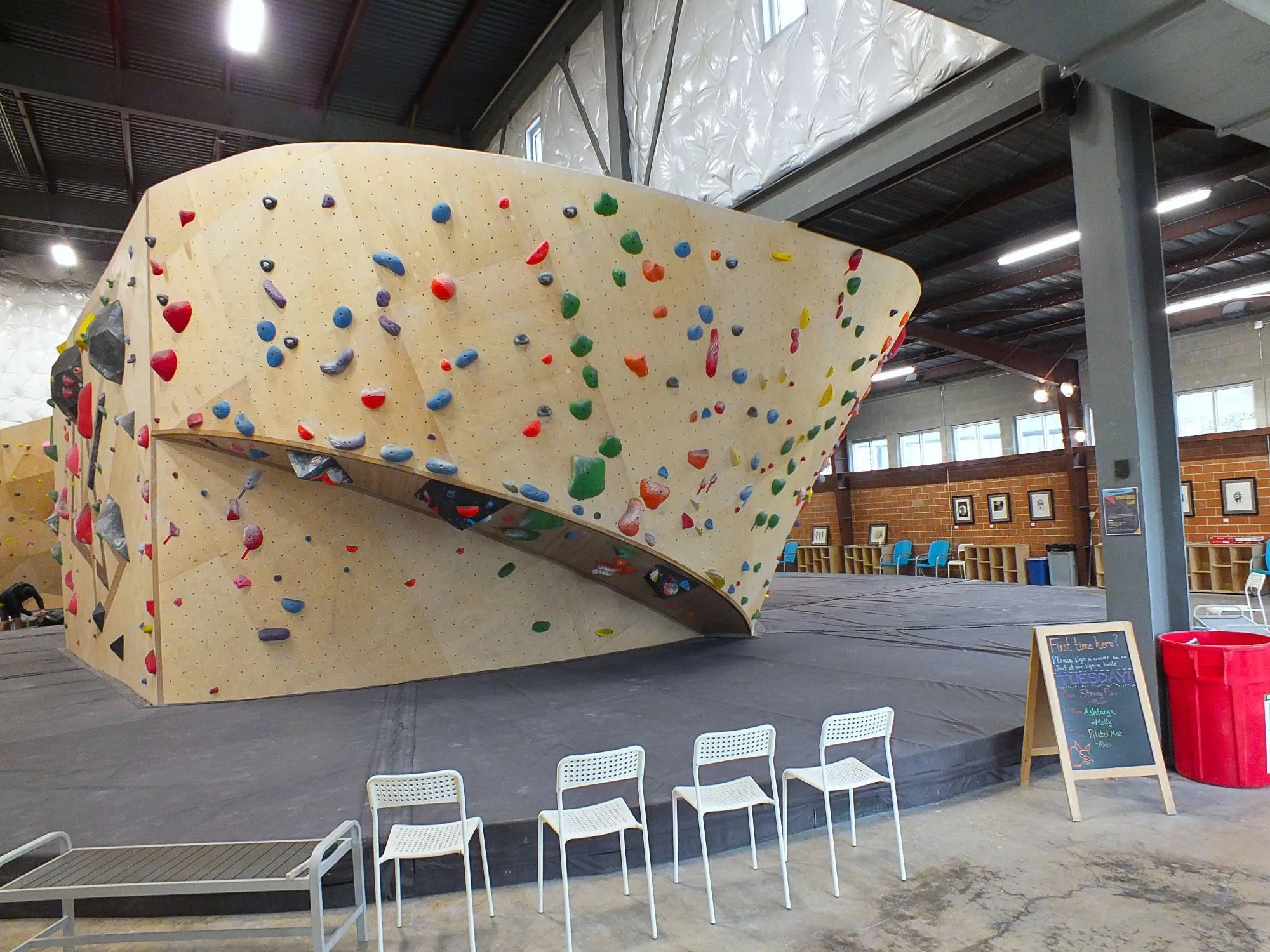 Habit's Custom Flooring system provides 360 degree coverage for this boulder.