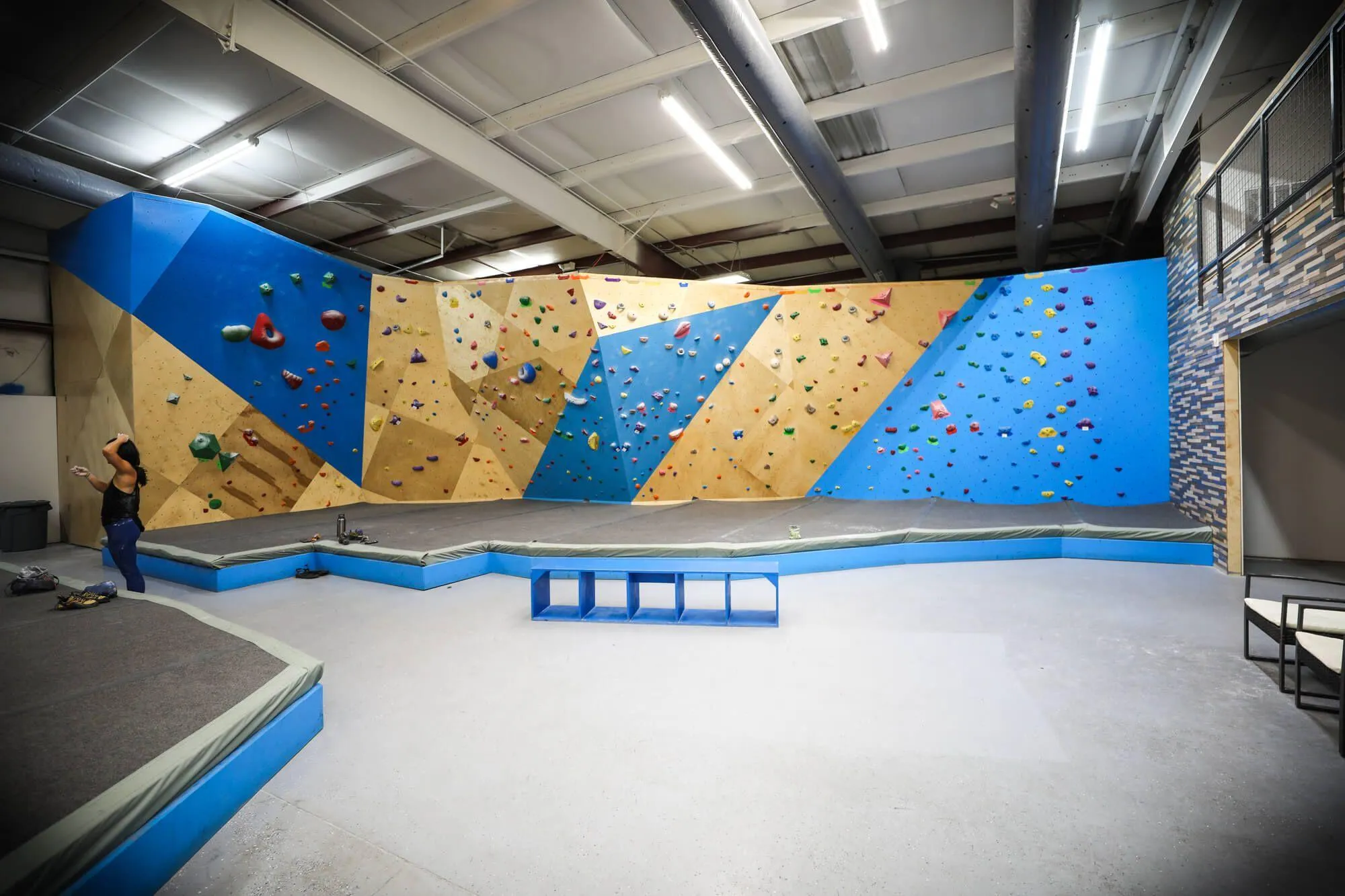 A wide view of the North Wall which typically features setting for youth on the right hand side, and is conveniently located next to the party rooms.