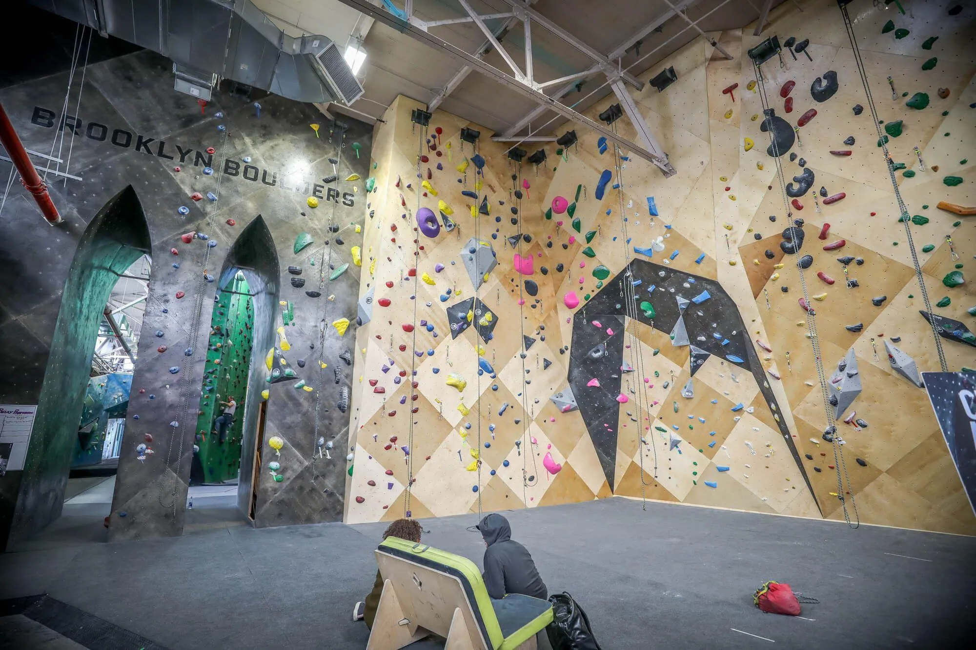 Climbing walls at BKB Gowanus, Brooklyn, NY