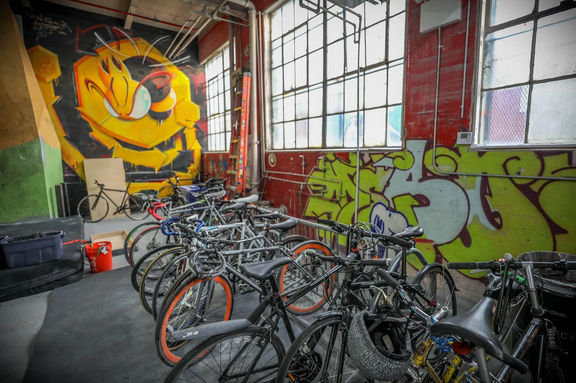 Unsurprisingly, most BKB members are committed to the urban lifestyle which involves commuting on your bike or via public transportation. Every BKB facility has special consideration for this as seen here with one of the many bike racks available for members.