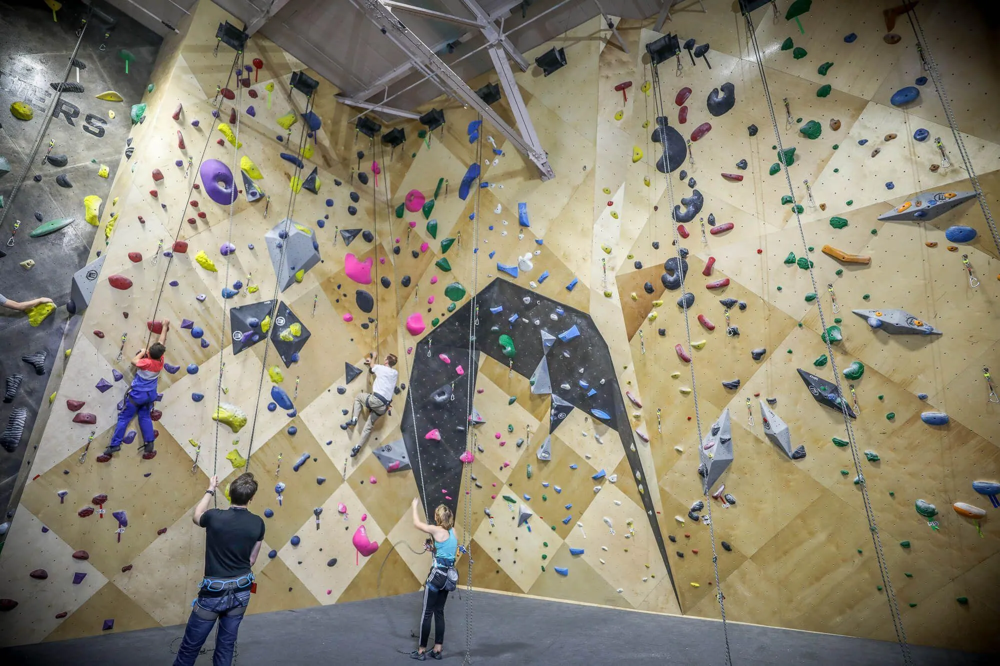 When you have an intricate exposed roof interior and need your climbing walls to extend all the way up, Vertical Solutions can come up with graceful design solutions that are aesthetically pleasing while incorporating as much functionality as safely possible.