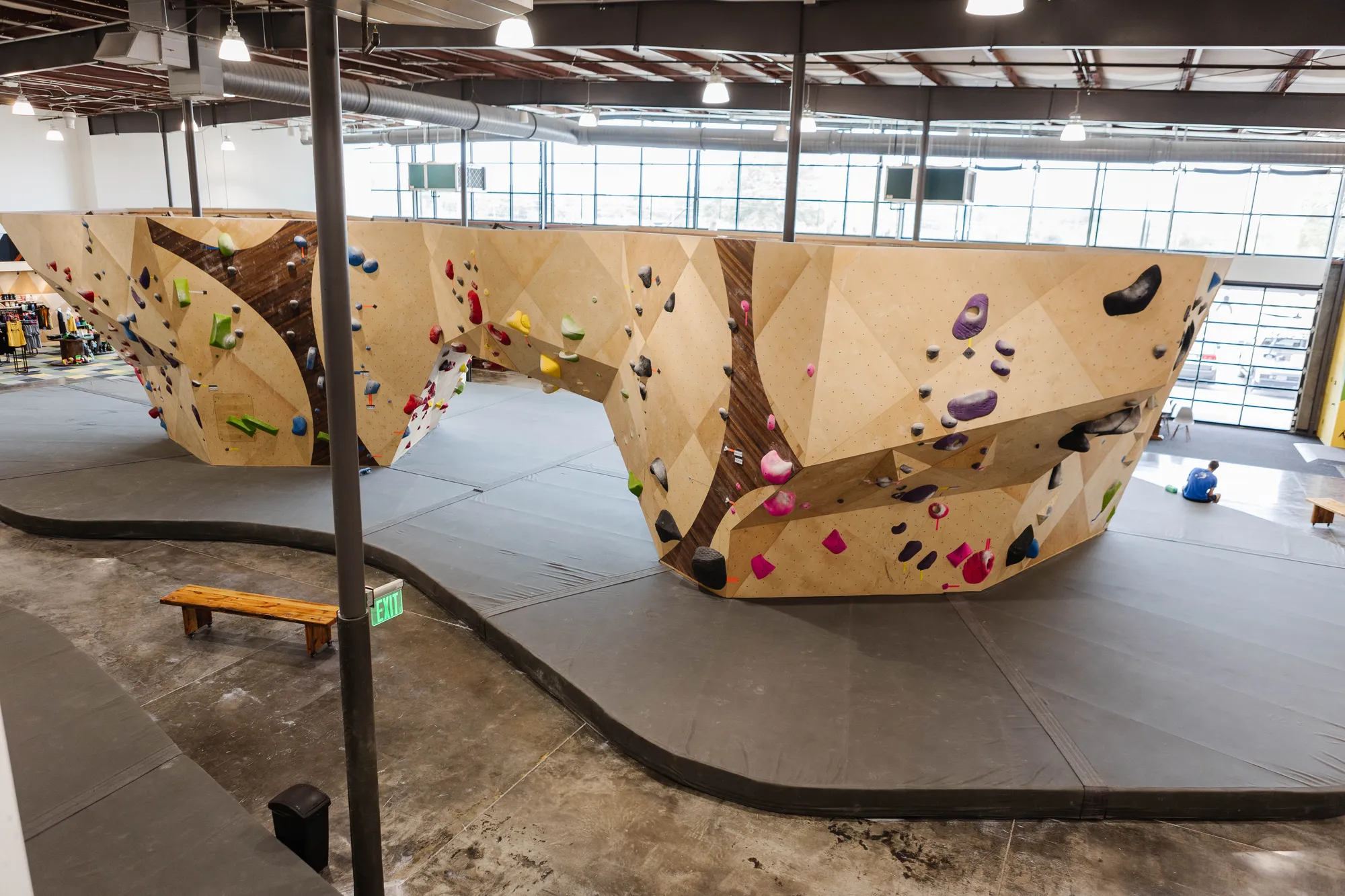 Climbing walls at BlocHaven, Greenville, SC