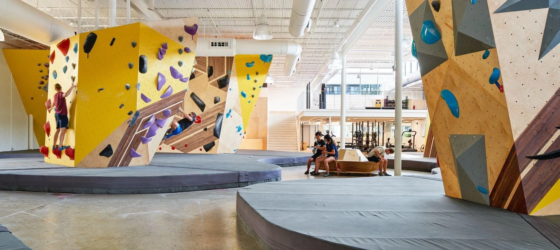 Climbing walls at Crux Central, Austin, TX
