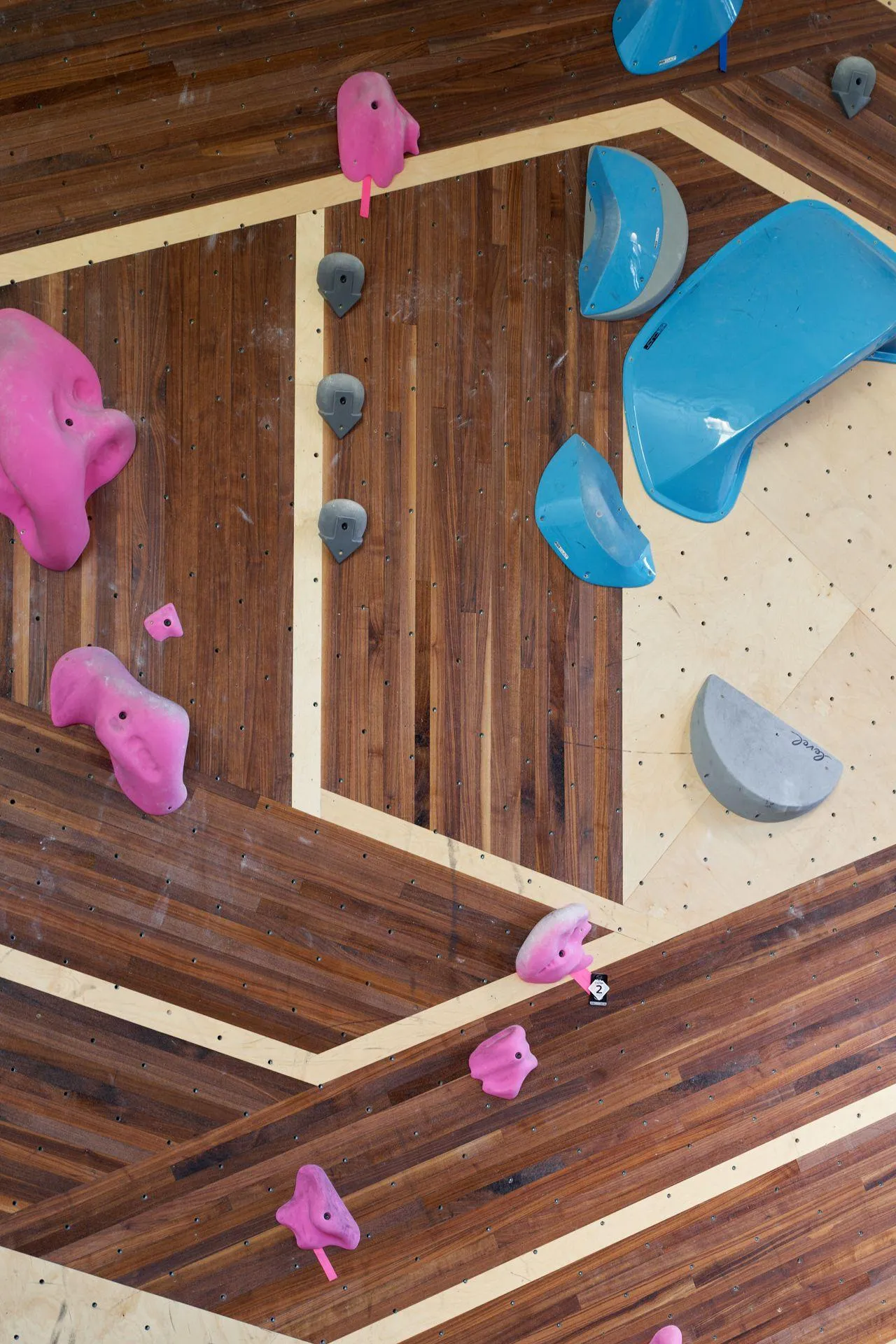 Another VS specialty - inlaid wood logos on your walls make a powerful impact.