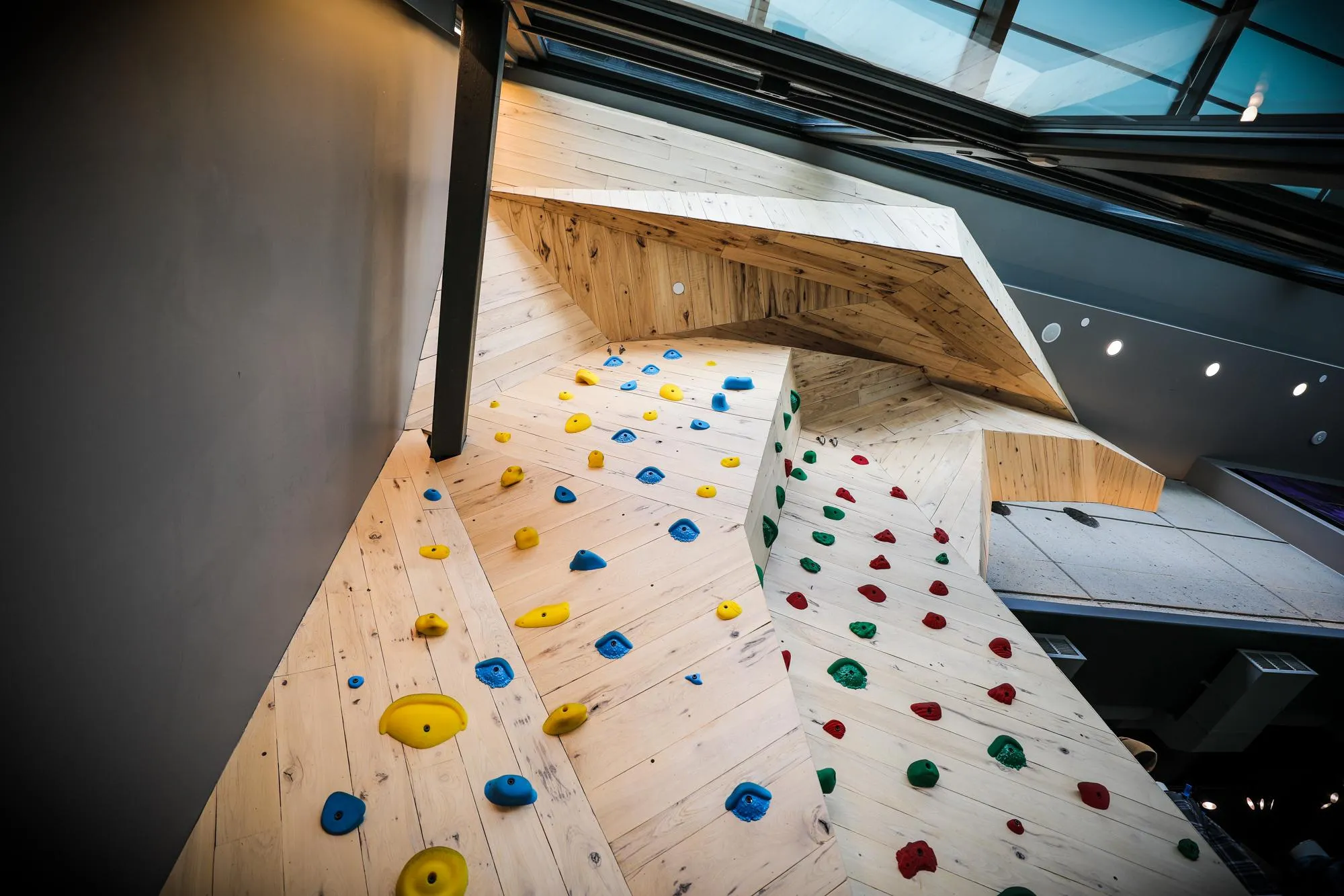 Climbing walls at Eddie Bauer Flagship Store, Seattle, WA