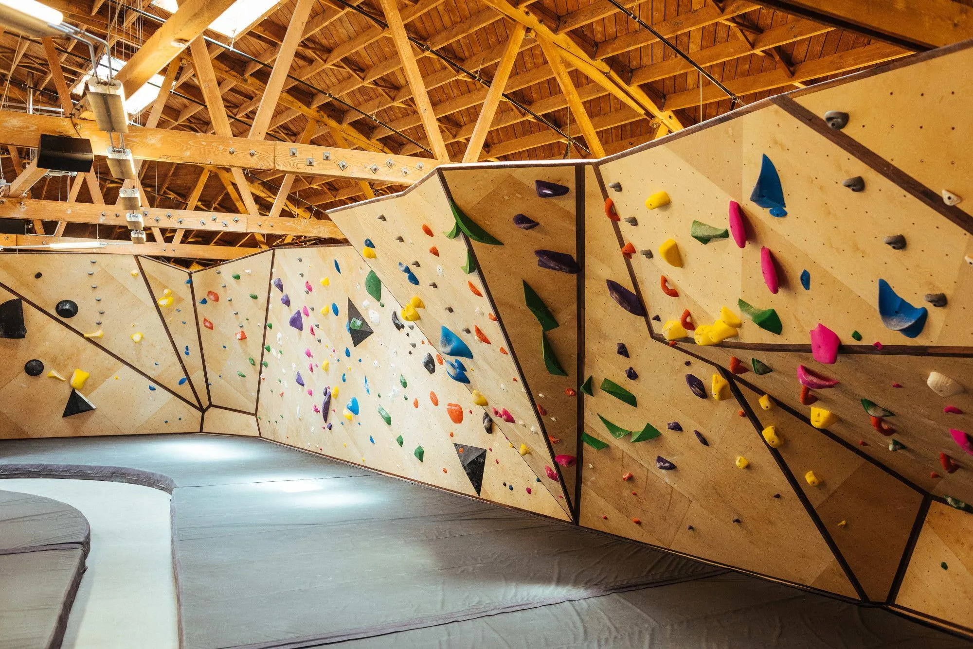 Long Beach Rising climbing gym with custom flooring