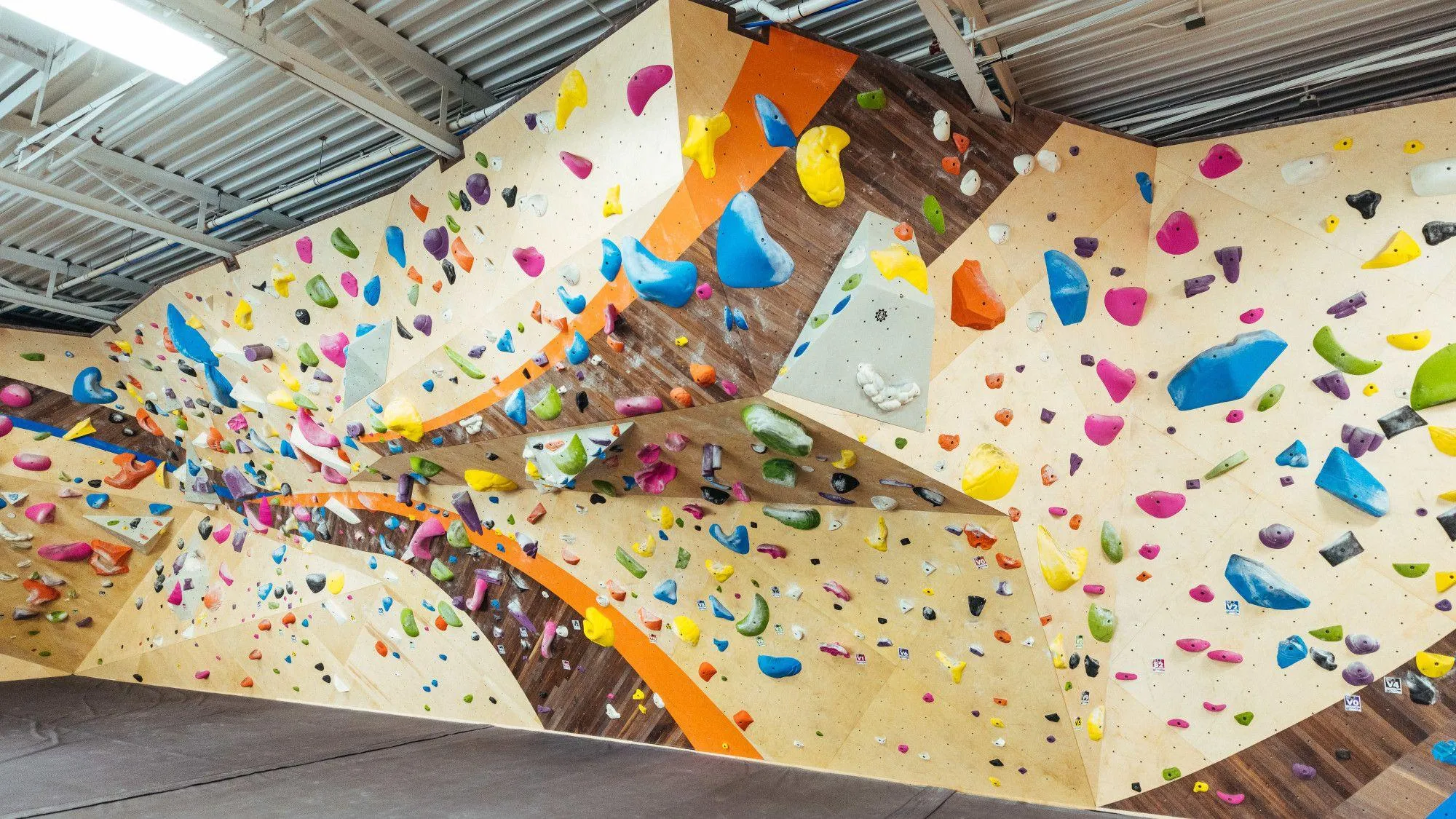 Climbing walls at Rock Spot, Providence, RI