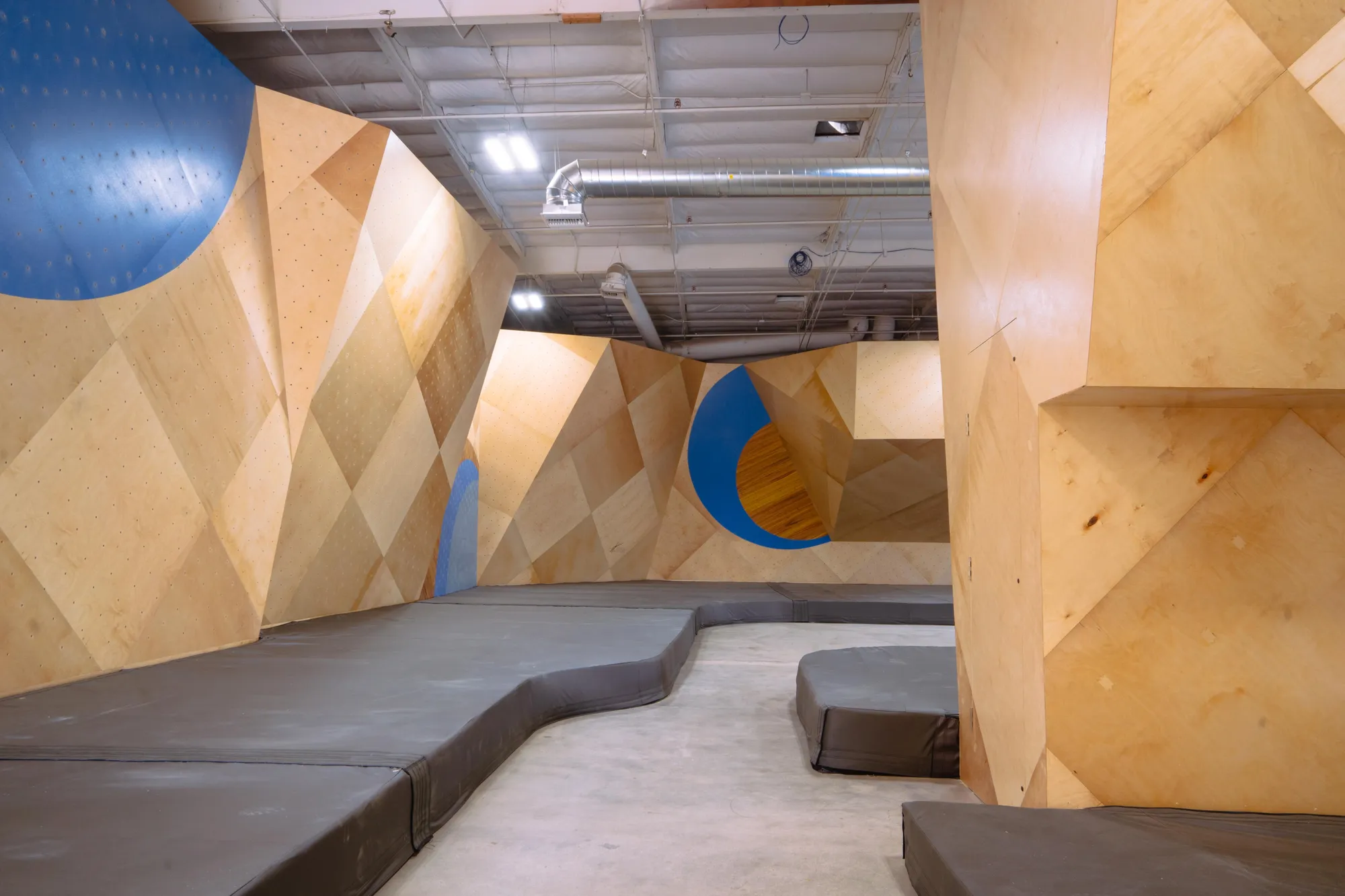 Climbing walls at Sender One Training Center, Santa Ana, CA
