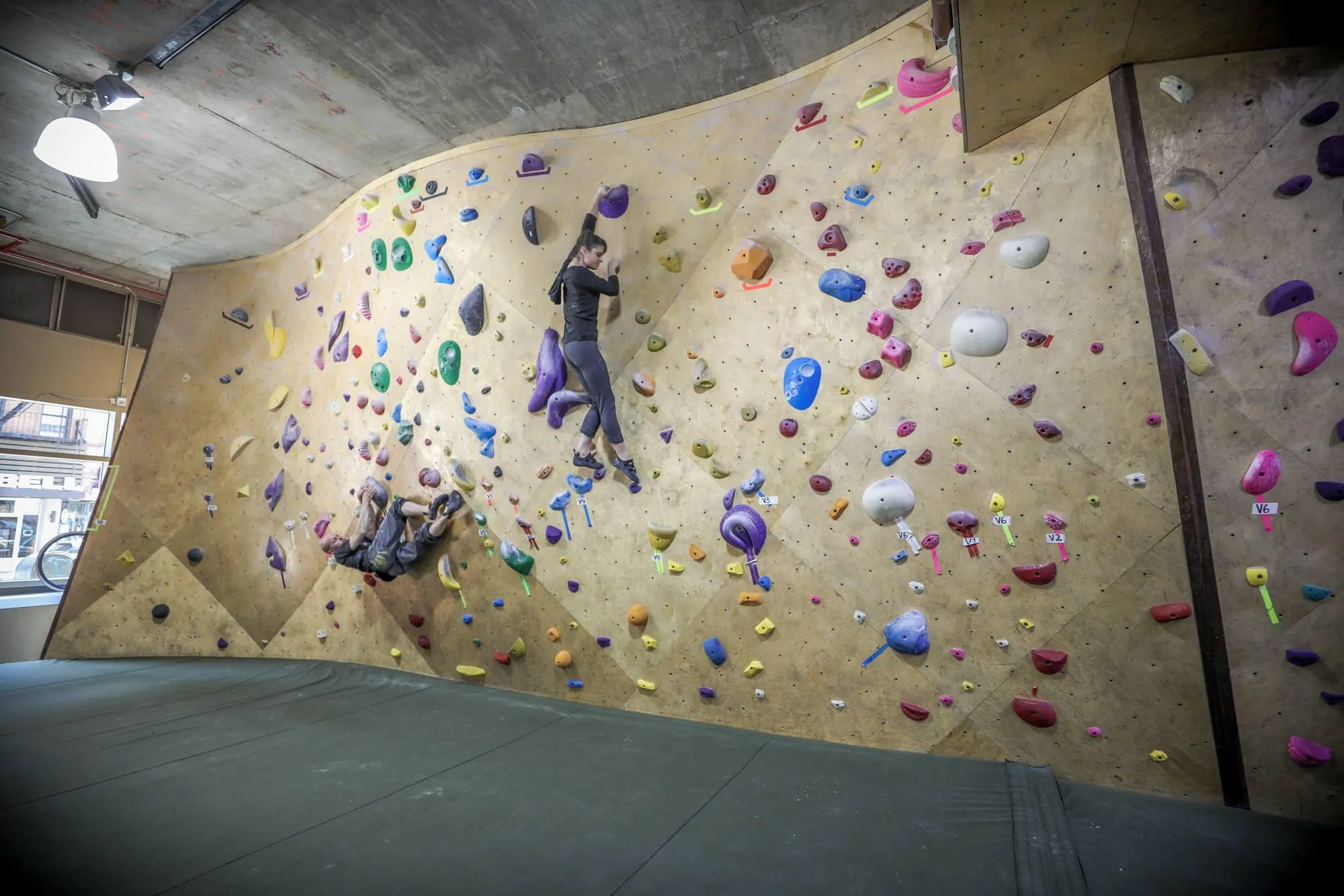 The facility has a surprising amount of light inside, which even during the day is supplemented by strategically placed ceiling lamps to create consistent lighting front to back.