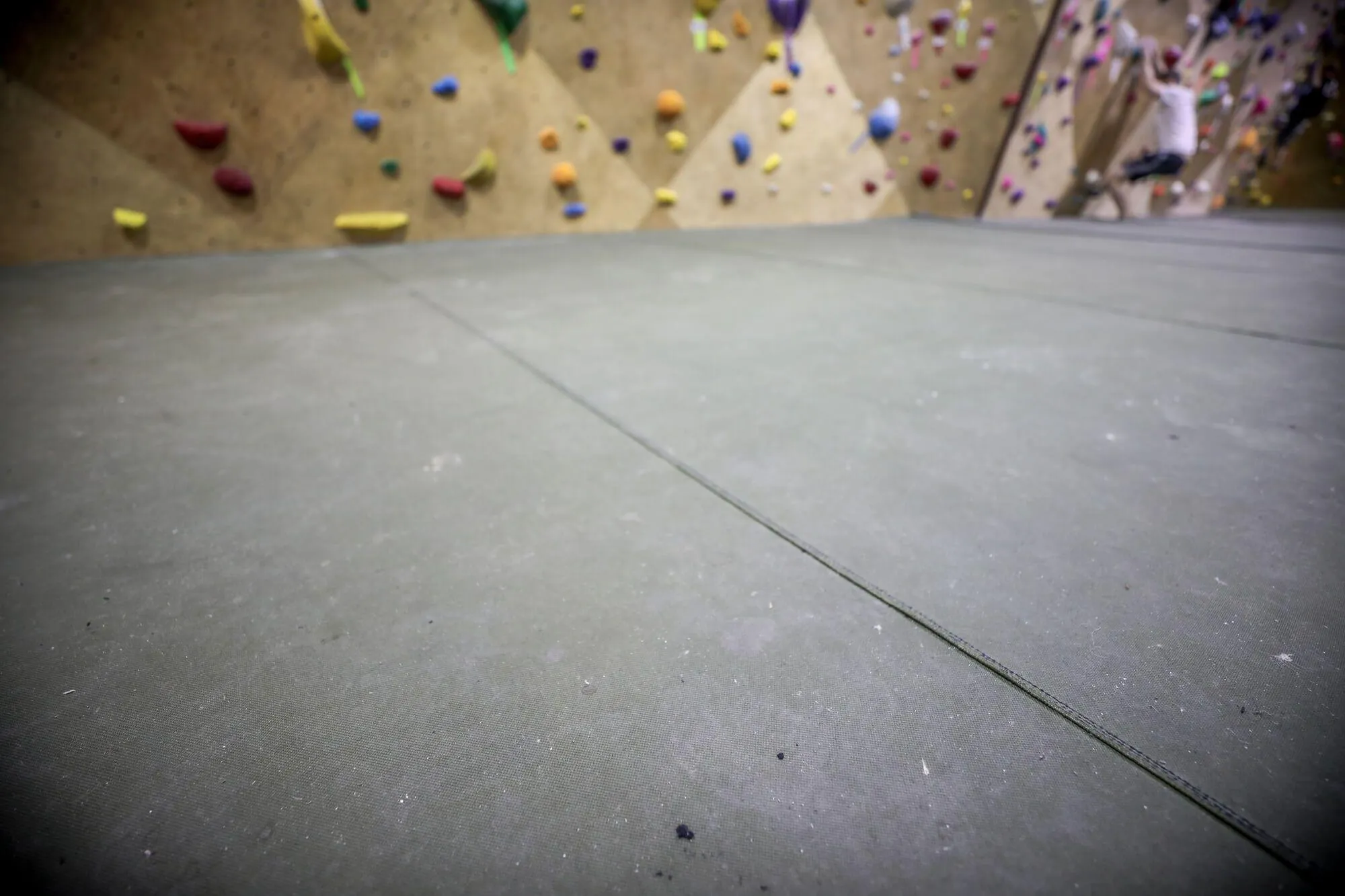 The flooring system throughout the facility is supplied by Habit Flooring systems, which can be ordered in a number of custom colors including this green seen here.