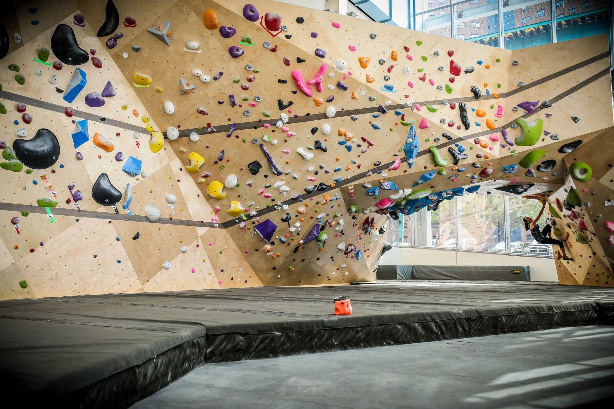 Climbing walls at Steep Rock West, Manhattan, NY