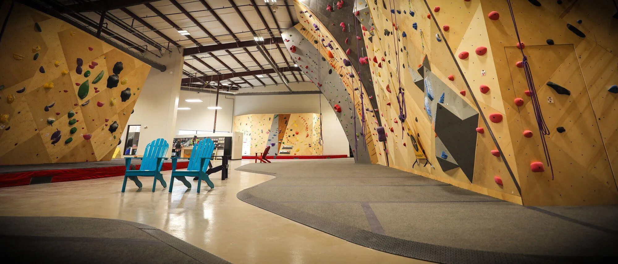 Climbing walls at The Crag, Nashville, TN