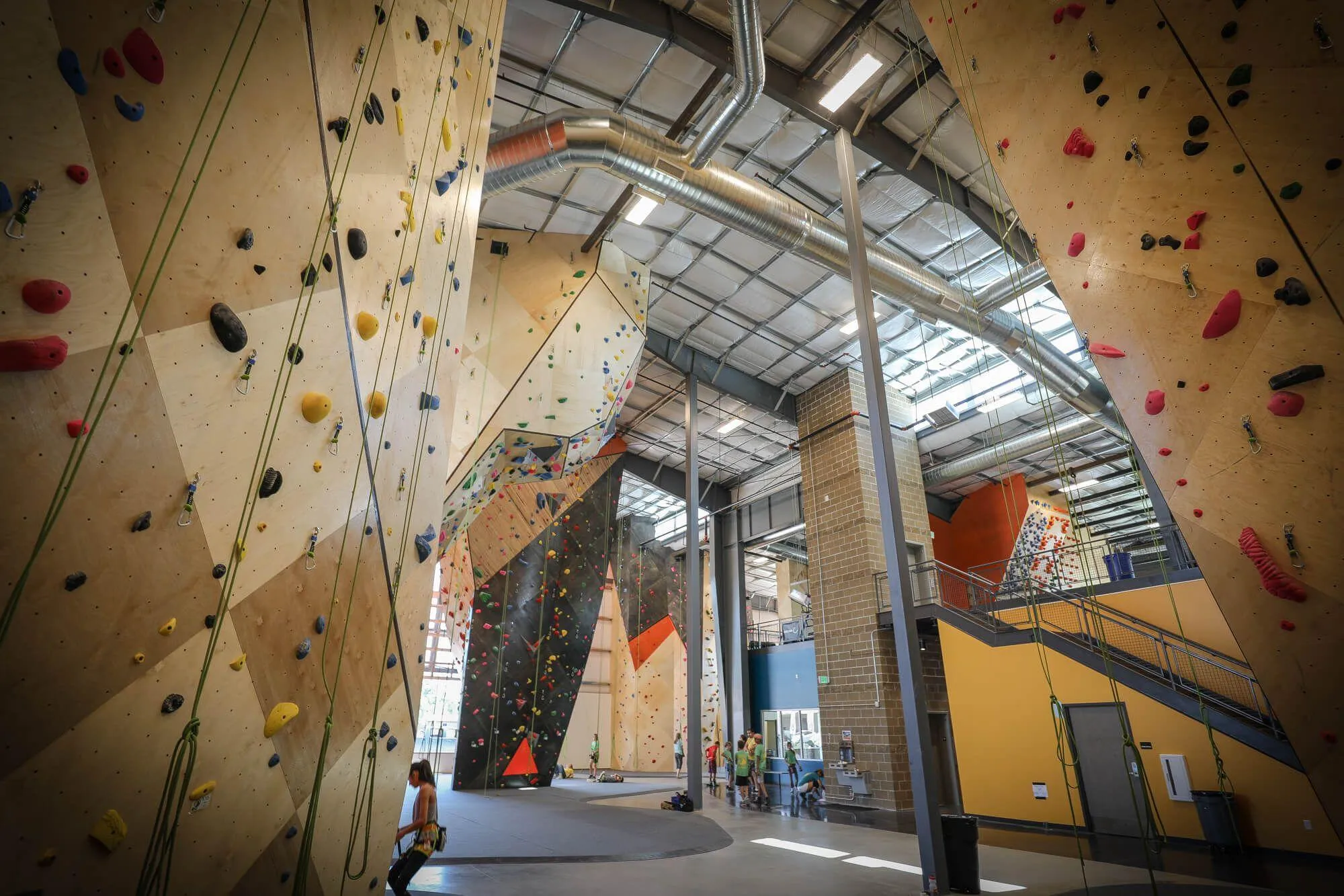 From the ground up, this building was designed to accommodate a climbing gym and is large enough to incorporate all the peripheral services like yoga studio, retail area and cafe.