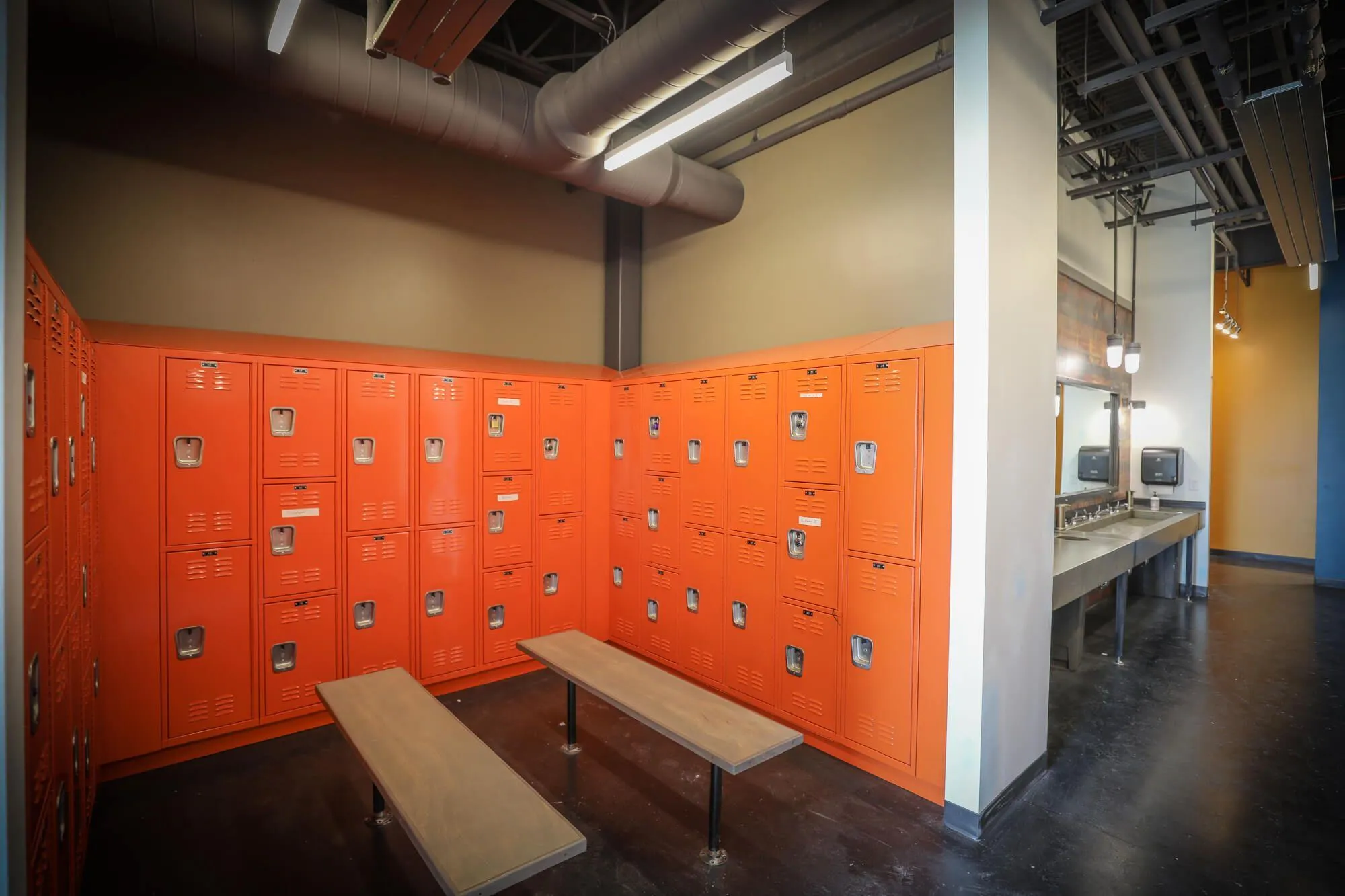 Even the locker rooms were designed to match the look and feel of the rest of the facility, rather than just being an afterthought as they so often are.
