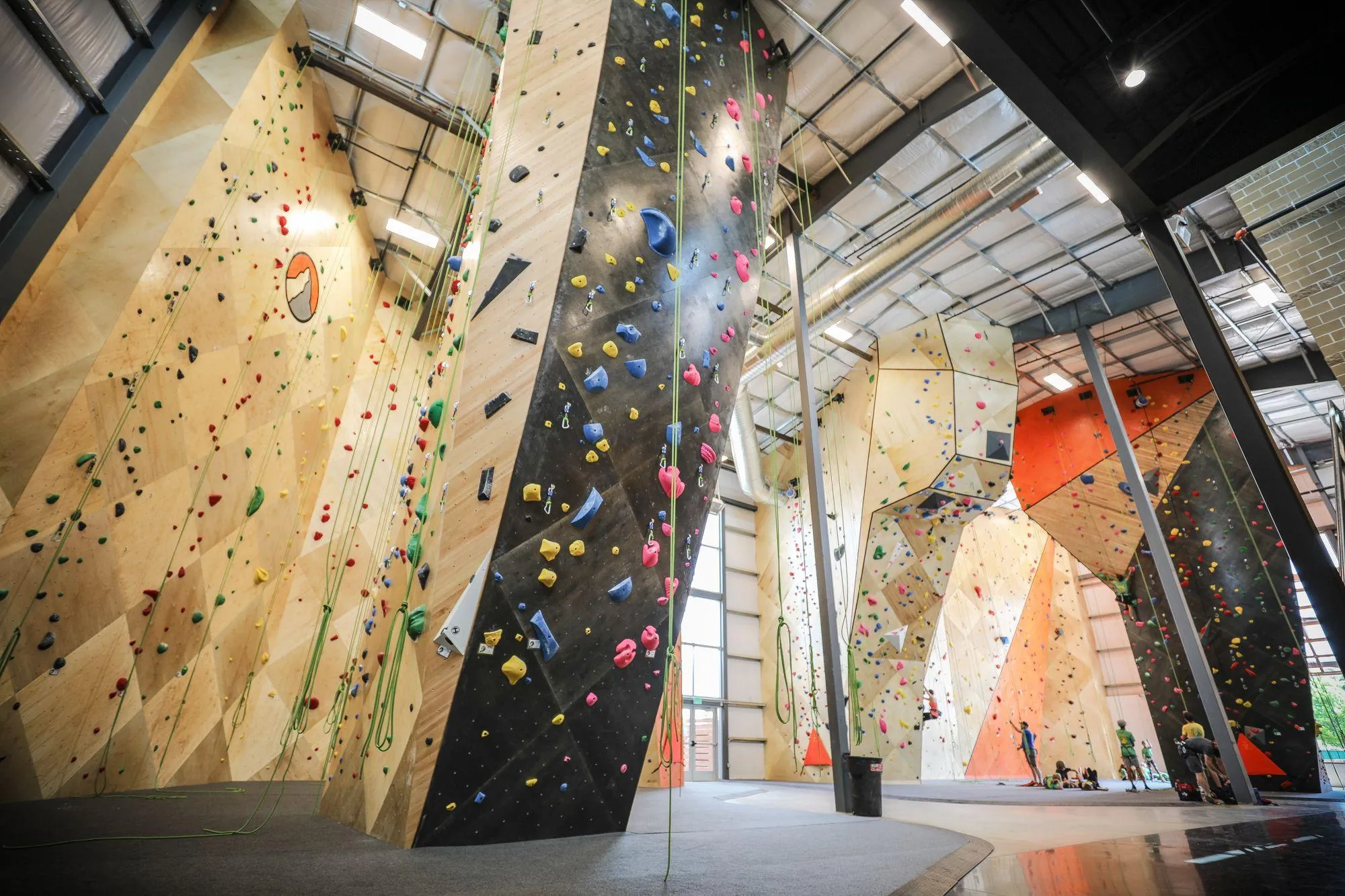 Climbing walls at Ubergrippen, Denver, CO