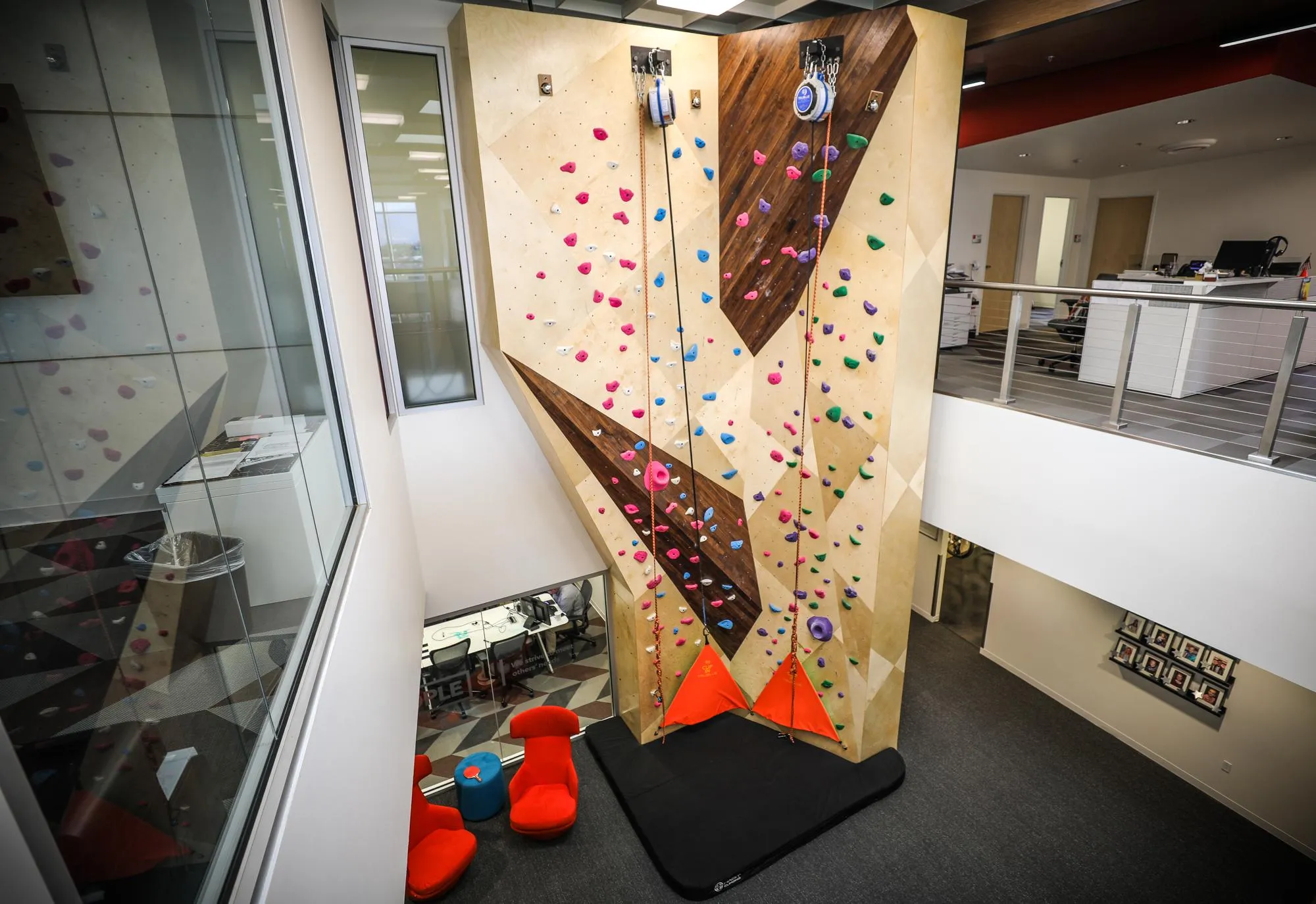 Climbing walls at Zagg, Salt Lake City, UT